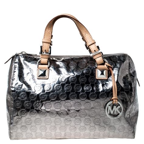 michael kors claire silver|Michael Kors designer silver handbags.